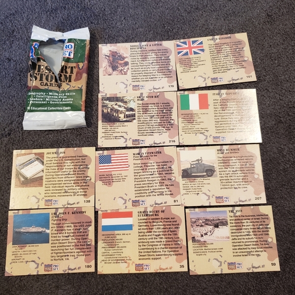 Pro Set Desert Storm collectable cards with free ESGR playing deck - Picture 3 of 5